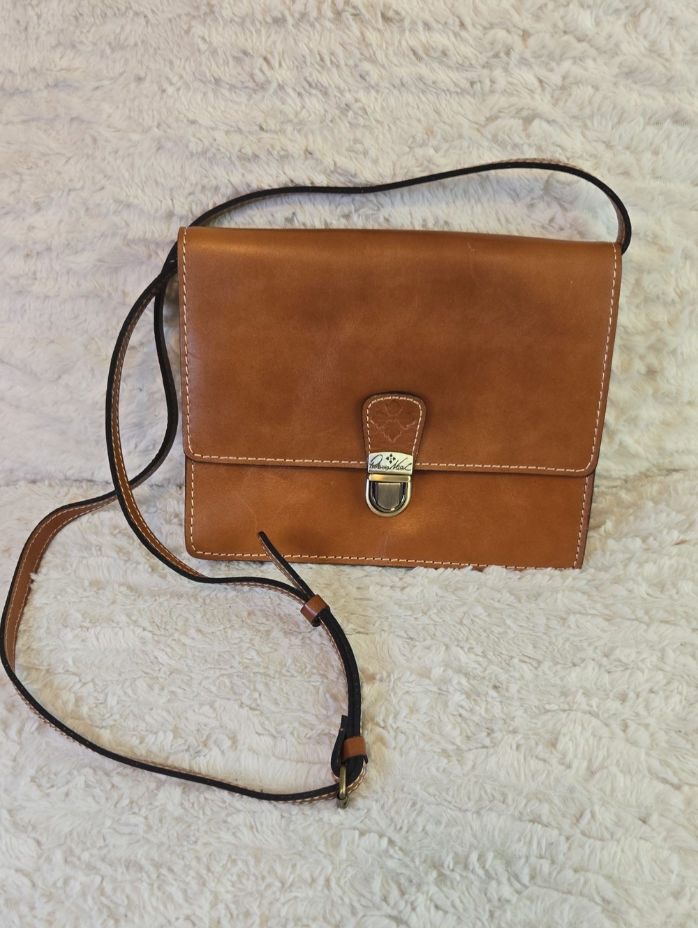 Patrcia Nash Leather Crossbody Bag in Brown - Classic Bag EUC